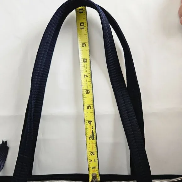 Vera Bradley Tote Bag Small w/ Zippers Performance Twill Classic Navy - Picture 13 of 14